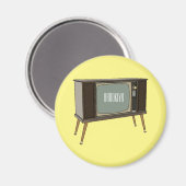 Afbeelding televisie-cartoon magneet (Voorkant / Achterkant)