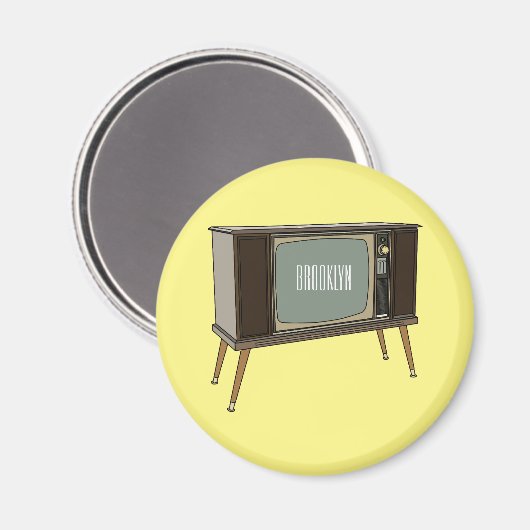 Afbeelding televisie-cartoon magneet (Voorkant / Achterkant)