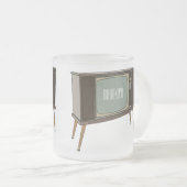 Afbeelding televisie-cartoon matglas koffiemok (Voorkant rechts)