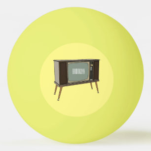 Afbeelding televisie-cartoon pingpongbal