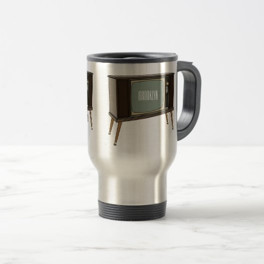 Afbeelding televisie-cartoon reisbeker (Voorkant rechts)