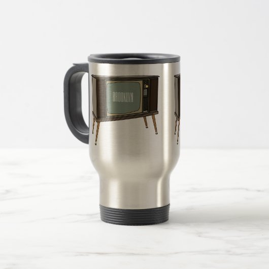 Afbeelding televisie-cartoon reisbeker (Voorkant links)