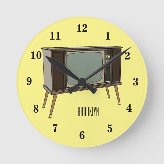 Afbeelding televisie-cartoon ronde klok (Voorkant)