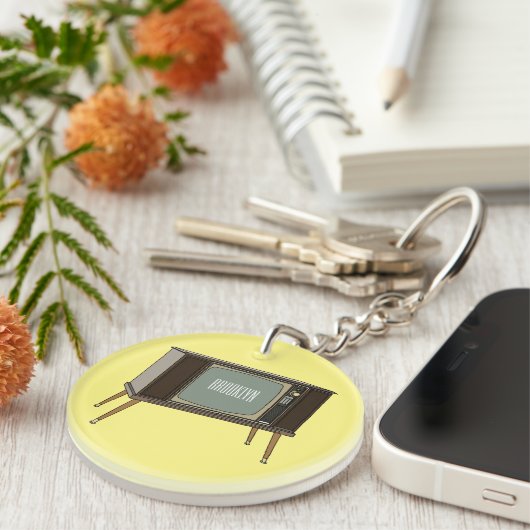 Afbeelding televisie-cartoon sleutelhanger (Voorkant Rechts)