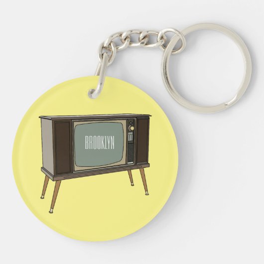 Afbeelding televisie-cartoon sleutelhanger (Achterkant)