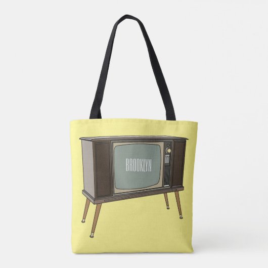 Afbeelding televisie-cartoon tote bag (Achterkant)