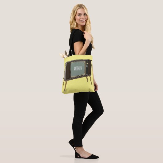 Afbeelding televisie-cartoon tote bag (Op model)