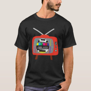 Afbeelding testen op tv-retro kleuren tv-uitzendin t-shirt