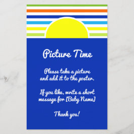 Afbeelding tijd Baby shower Neem direct foto teken