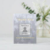 Afbeelding toevoegen| Dank je | Gold Silver Briefkaart (Staand voorkant)