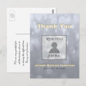 Afbeelding toevoegen| Dank je | Gold Silver Briefkaart (Voorkant / Achterkant)