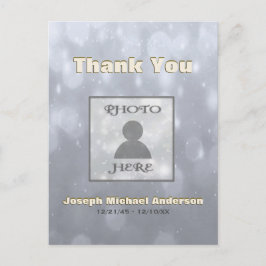 Afbeelding toevoegen| Dank je | Gold Silver Briefkaart