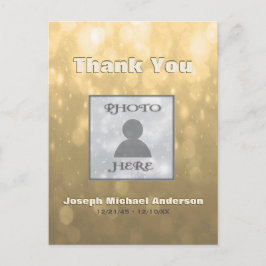 Afbeelding toevoegen| Dank je | Goud Briefkaart