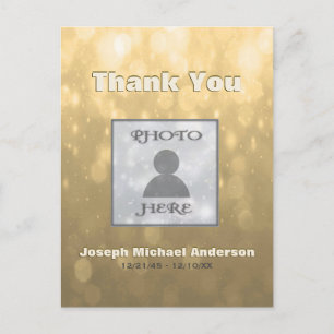 Afbeelding toevoegen  Dank je   Goud Briefkaart