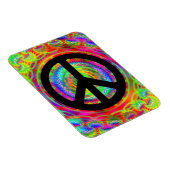 Afbeelding toevoegen met zwart symbool voor vrede magneet (Rechterzijde)