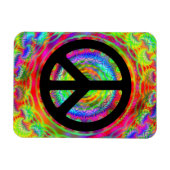 Afbeelding toevoegen met zwart symbool voor vrede magneet (Horizontaal)