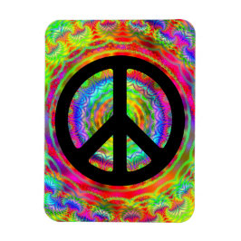 Afbeelding toevoegen met zwart symbool voor vrede magneet