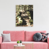 Afbeelding trappen in de bossen canvas afdruk (Insitu (Woonkamer))