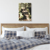 Afbeelding trappen in de bossen canvas afdruk (Insitu (Slaapkamer))