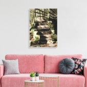 Afbeelding trappen in de bossen canvas afdruk (Insitu (Woonkamer))