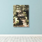 Afbeelding trappen in de bossen canvas afdruk (Insitu (Houten vloer))