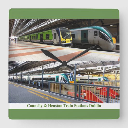Afbeelding treinstation voor grote wandklok (Voorkant)