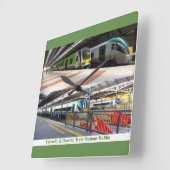 Afbeelding treinstation voor grote wandklok (Hoek)