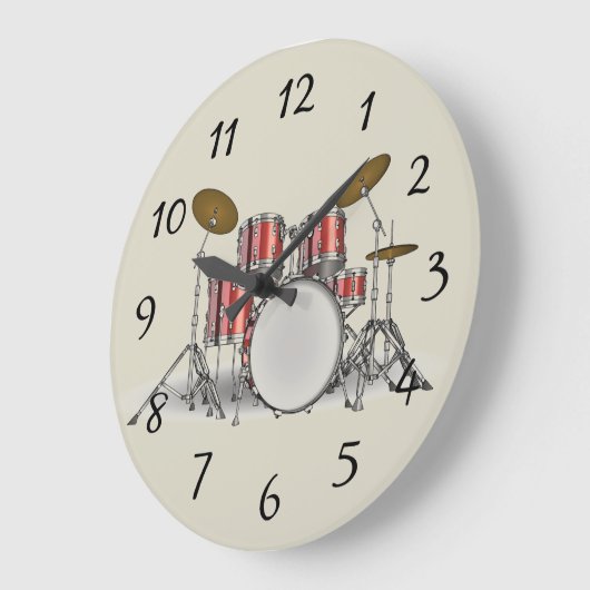 Afbeelding trommelset grote klok (Hoek)