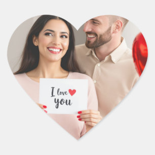 afbeelding uploaden Aangepaste foto Gelukkige Vale Hart Sticker