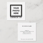 Afbeelding uploaden Foto & Tekst toevoegen – Eenvo Kortingskaartje (Voorkant / Achterkant)