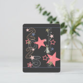 Afbeelding van 2025 Afstudeerder Scattered Stars D Feestdagenkaart (Staand voorkant)