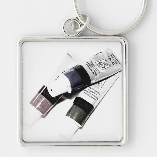 Afbeelding van acrylverf-buizen voor kunstschilder sleutelhanger (Voorkant)