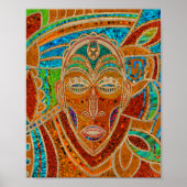 Afbeelding van Afrikaanse maskers Poster (Voorkant)