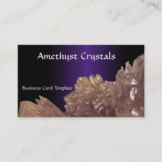 Afbeelding van Amethyst Crystals Visitekaartje (Voorkant)