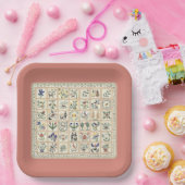 Afbeelding van Applique Bedspread Papieren Bordje (Feest)