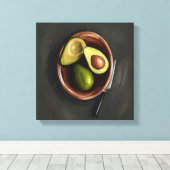 afbeelding van avocado canvas afdruk (Insitu (Houten vloer))