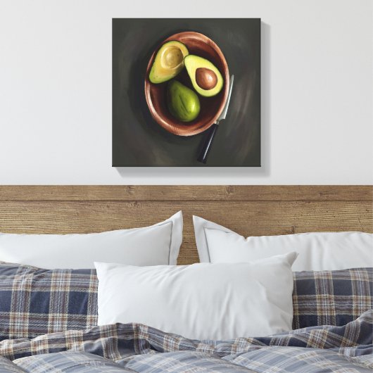 afbeelding van avocado canvas afdruk (Insitu (Slaapkamer))