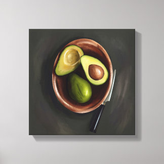 afbeelding van avocado canvas afdruk