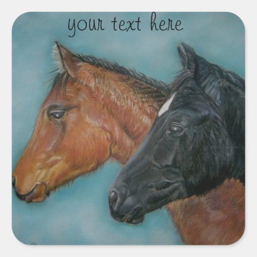 afbeelding van baby vierkante sticker (Voorkant)