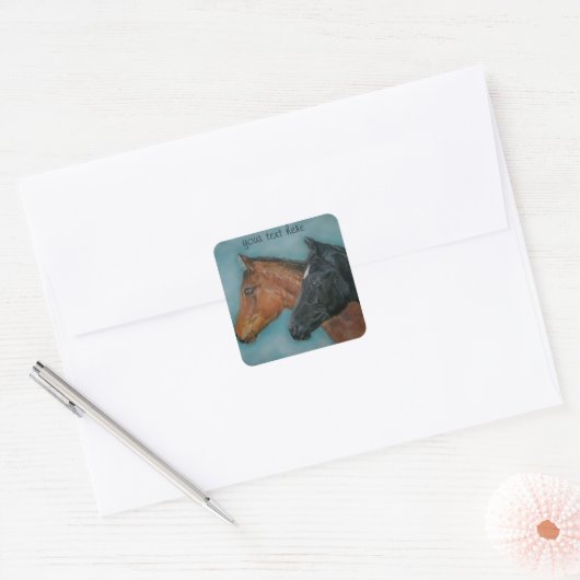 afbeelding van baby vierkante sticker (Envelop)