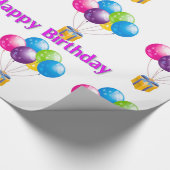 Afbeelding van ballonnen voor het ompakken van pap cadeaupapier (Hoek)