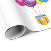 Afbeelding van ballonnen voor het ompakken van pap cadeaupapier (Rol Hoek)