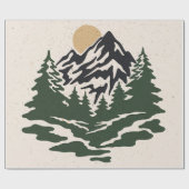  afbeelding van berglandschap cadeaupapier (Vlak)