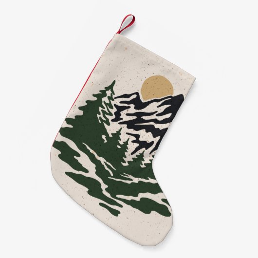  afbeelding van berglandschap kleine kerstsok (Voorkant (Hangend))
