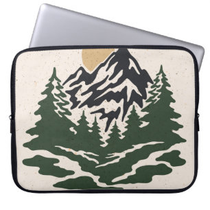  afbeelding van berglandschap laptop sleeve