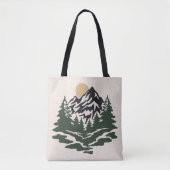  afbeelding van berglandschap tote bag (Voorkant)