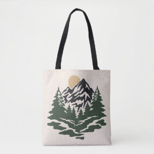 afbeelding van berglandschap tote bag