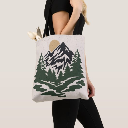  afbeelding van berglandschap tote bag (Dichtbij)