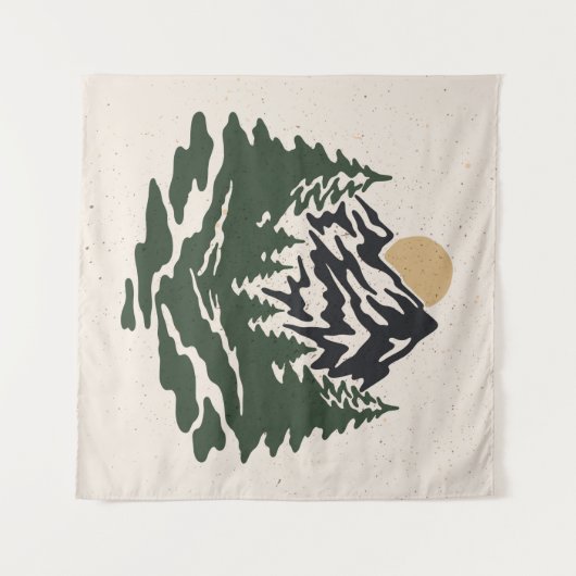  afbeelding van berglandschap wandkleed (Voorkant (horizontaal))