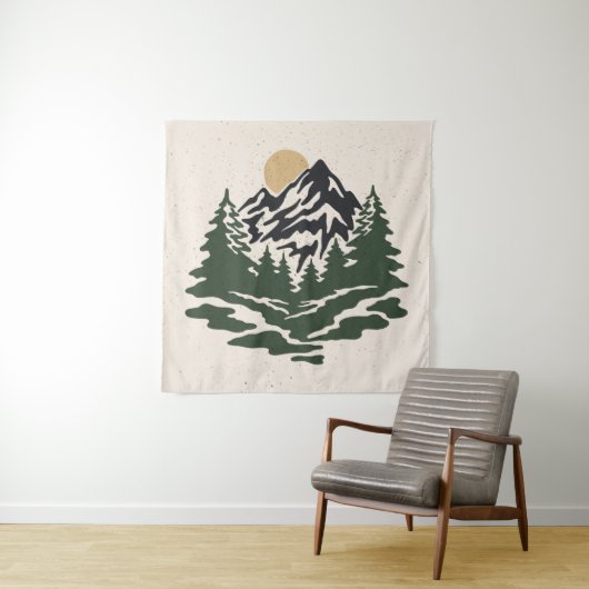  afbeelding van berglandschap wandkleed (In situ)